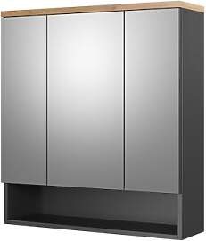 Vicco Badspiegelschrank Eden, Anthrazit, 70 x 77.5 