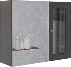 Vicco Badspiegelschrank Malte, Grau, 60 x 50 cm
