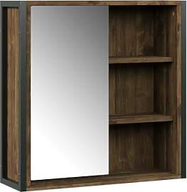 Vicco Badspiegelschrank Naola, Eiche/Schwarz, 62.2 