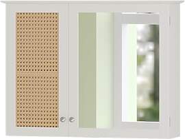 Vicco Badspiegelschrank Rosario, Weiß, 68 x 49 cm 