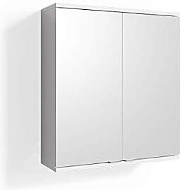 Vicco Badspiegelschrank Roy, Weiß, 60 x 68 cm,