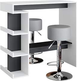 Vicco Bartisch-Set Dana, Weiß, 108 x 50 cm mit 2