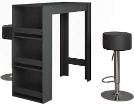 Vicco Bartisch-Set Repose, Anthrazit, 45 x 110 cm