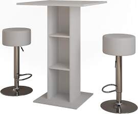 Vicco Bartisch-Set Repose, Weiß, 75 x 75 cm mit 2 