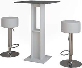 Vicco Bartisch-Set Repose, Weiß/Anthrazit, 65 x