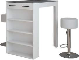 Vicco Bartisch-Set Repose, Weiß/Anthrazit, 67 x
