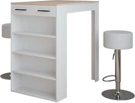 Vicco Bartisch-Set Repose, Weiß/Sonoma, 67 x 100