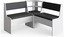 Vicco Eckbankgruppe Roman, Weiß, 120 x 120 cm