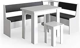 Vicco Eckbankgruppe Roman, Weiß, 180 x 120 cm mit 