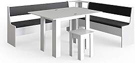 Vicco Eckbankgruppe Roman, Weiß, 210 x 180 cm mit 