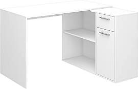 Vicco Eckschreibtisch Robin, Weiß, 120 x 60 cm,