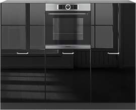 Vicco Einbauküche R-Line, Schwarz