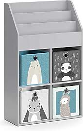 Vicco Kinderregal Luigi, Grau, 72 x 114.2 cm mit 4 
