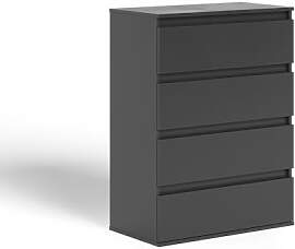 Vicco Kommode Claus, Anthrazit, 74 x 99.6 cm mit 4 