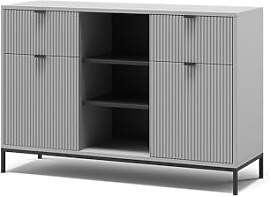 Vicco Kommode Eliza, Grau, 120 x 81.2 cm mit 2
