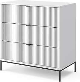 Vicco Kommode Eliza, Weiß, 42 x 81.2 cm mit 3