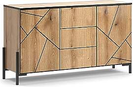 Vicco Kommode Hatto, Eiche, 124 x 69.6 cm,