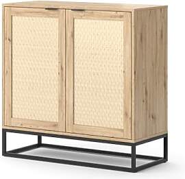 Vicco Kommode Natal, Braun, 40 x 92.5 cm mit 2
