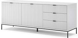 Vicco Lowboard Eliza, Weiß, 150 x 60 cm mit 3