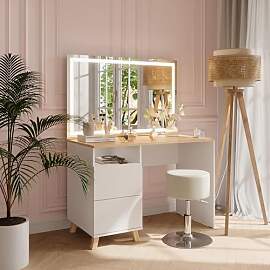Vicco Schminktisch Karen, Weiß/Artisan, 110 cm