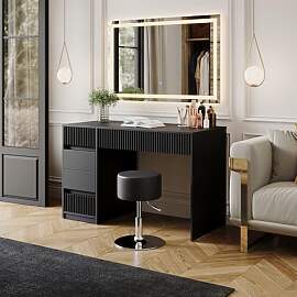 Vicco Schminktisch Omira, Schwarz, 120 cm mit