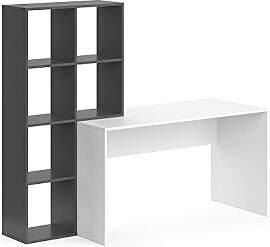 Vicco Schreibtisch Mara, Weiß/Anthrazit, 166.8 x