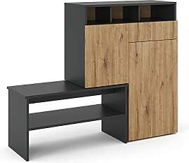 Vicco Schuhschrank Selena, Grau, 124.5 x 102 cm,