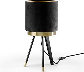 Vicco Tischlampe Goldamo, Schwarz, 23 x 46 cm, mit 