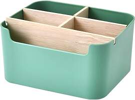 VICDUEKG Schreibtisch Organizer, 5 Fächer Bambus