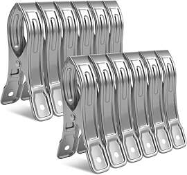 Vicloon 12 Stück Edelstahl Strandtuch Clips