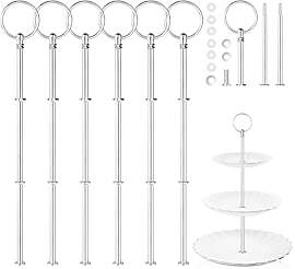Vicloon 6 Pack Etageren Stangen, 3 Stufige