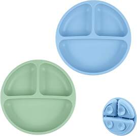 Vicloon Baby Teller, 2Pcs Silikon Rutschfester