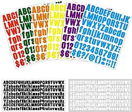 Vicloon Buchstaben-Aufkleber-Set, 8 Bögen,