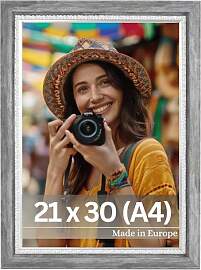 VictoR Bilderrahmen Boho grau in 21x30 cm (A4) -