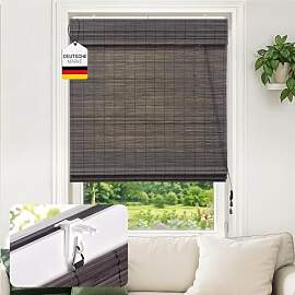 Victoria M. Klemmfix Bambus Raffrollo Sonnenschutz 