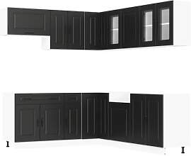 vidaXL 11-TLG. Küchenschrank-Set Kalmar Schwarz