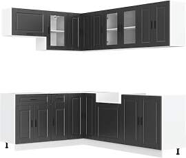 vidaXL 11-TLG. Küchenschrank-Set Porto Schwarz
