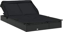 vidaXL 2-Personen Sonnenliege, Gartenliege