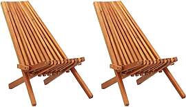 vidaXL 2X Akazienholz Massiv Garten Liegestuhl