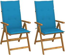 vidaXL 2X Akazienholz Massiv Garten Liegestuhl mit 