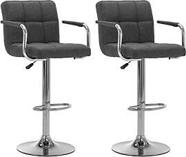 vidaXL 2X Barstuhl Höhenverstellbar Barhocker