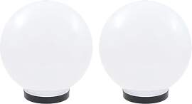 vidaXL 2x LED Kugelleuchte 25cm PMMA Kugellampe