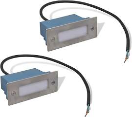 vidaXL 2X LED-Wandeinbauleuchte Treppenleuchte