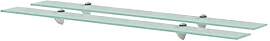 vidaXL 2X Regal Schwebend Wandregal Glasregal