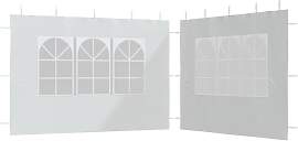vidaXL 2X Seitenteil mit Fenster PE Weiß