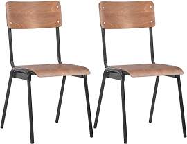 vidaXL 2X Sperrholz Massiv Esszimmerstuhl