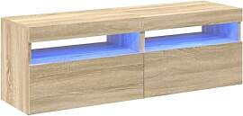 vidaXL 2X TV Schrank mit LED-Leuchten Lowboard