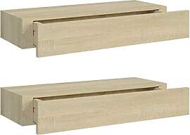 vidaXL 2X Wand Schubladenregal Wandschublade