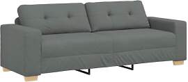 vidaXL 3-Sitzer-Sofa Dunkelgrau 220x78x80 cm Stoff
