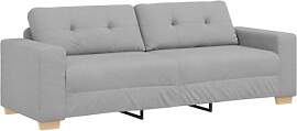 vidaXL | 3-Sitzer-Sofa | mit Kissen Wolkengrau